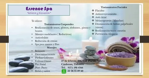 Essence Spa, negocios en Cárdenas, Tabasco