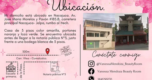 Vanessa Mendoza Beauty Room, negocios en Nacajuca, Tabasco
