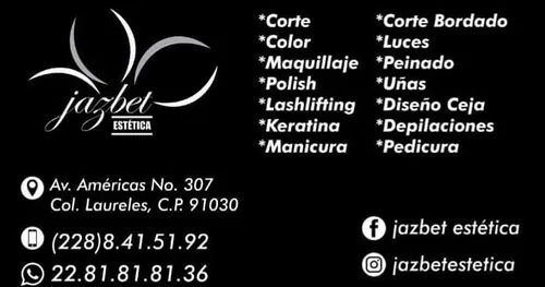 Jazbet Estética, negocios en Xalapa, Veracruz